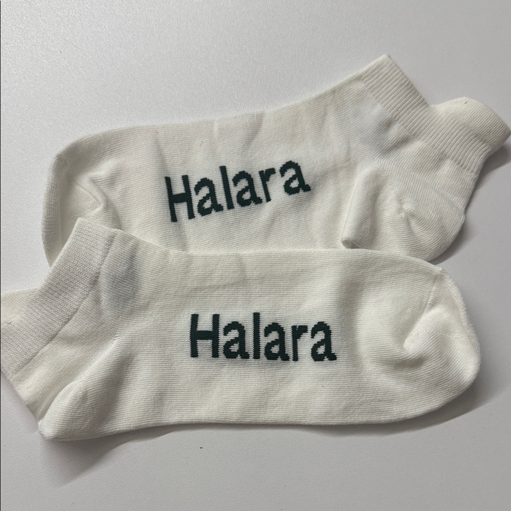 HALARA White Casual Ankle Socks